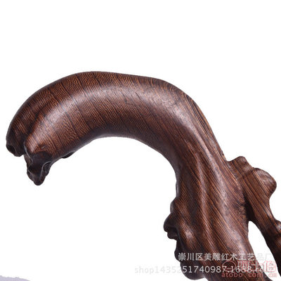 美雕红木新款红木拐杖 自然与工艺的完美融合